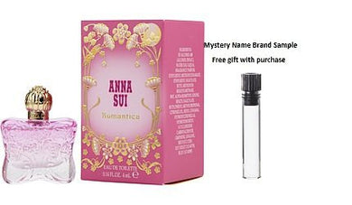 ANNA SUI ROMANTICA by Anna Sui EDT 0.14 OZ MINI for WOMEN And a Mystery Name brand sample vile