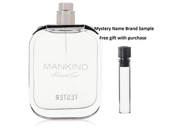 Kenneth Cole Mankind by Kenneth Cole Eau De Toilette Spray (Tester) 3.4 oz And a Mystery Name brand sample vile