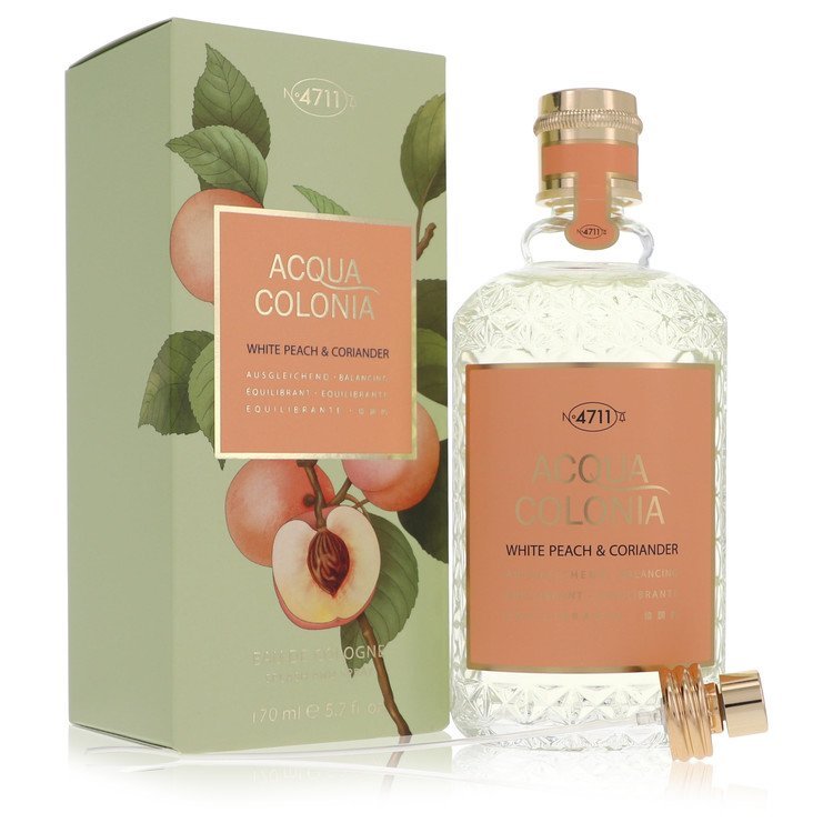 4711 Acqua Colonia White Peach & Coriander by 4711 Eau De Cologne Spray (Unisex) 5.7 oz For Women