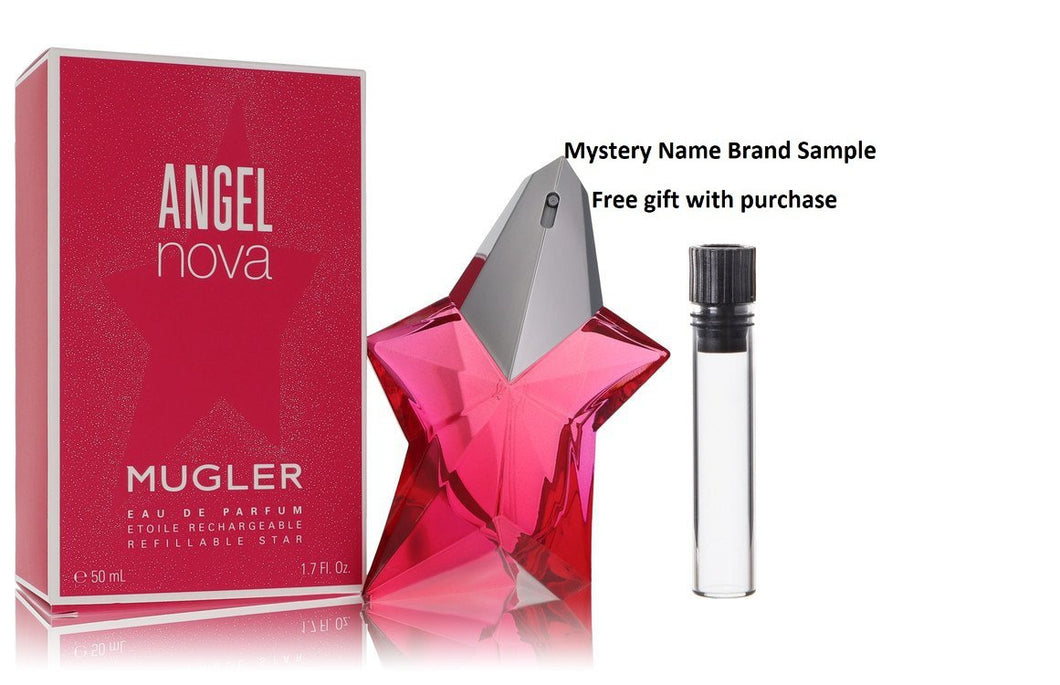 Angel Nova by Thierry Mugler Eau De Parfum Refillable Spray 1.7 oz And a Mystery Name brand sample vile