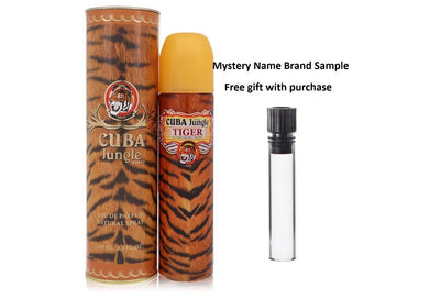CUBA JUNGLE TIGER by Fragluxe Eau De Parfum Spray 3.4 oz And a Mystery Name brand sample vile