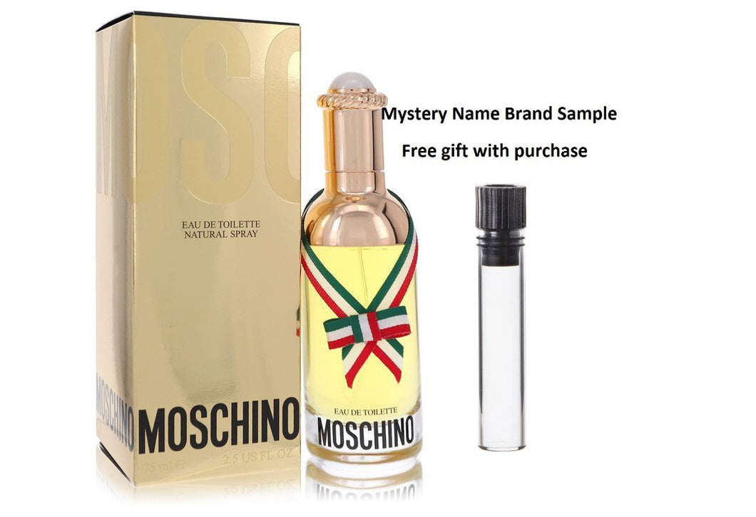 MOSCHINO by Moschino Eau De Toilette Spray 2.5 oz And a Mystery Name brand sample vile