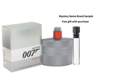 007 Quantum by James Bond Eau De Toilette Spray 2.5 oz And a Mystery Name brand sample vile