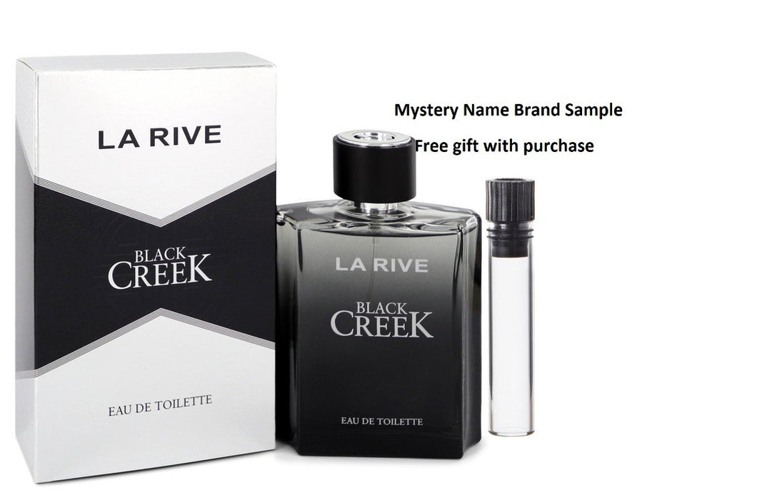 La Rive Black Creek by La Rive Eau De Toilette Spray 3.3 oz And a Mystery Name brand sample vile