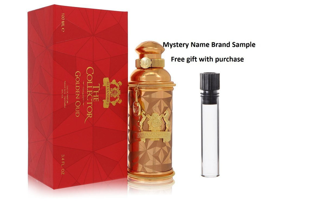 Golden Oud by Alexandre J Eau De Parfum Spray 3.4 oz And a Mystery Name brand sample vile