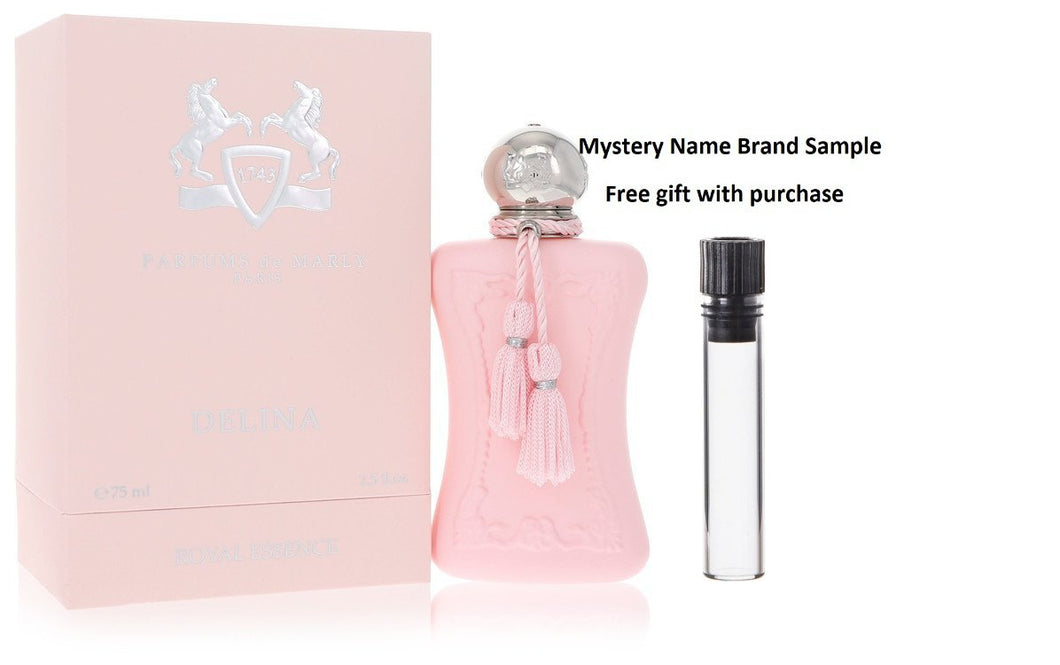 Delina by Parfums De Marly Eau De Parfum Spray 2.5 oz And a Mystery Name brand sample vile