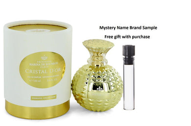 Cristal D'or by Marina De Bourbon Eau De Parfum Spray 3.4 oz And a Mystery Name brand sample vile