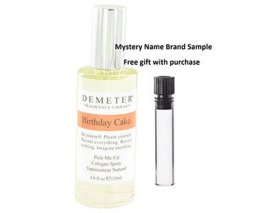 Demeter Birthday Cake by Demeter Cologne Spray 4 oz And a Mystery Name brand sample vile
