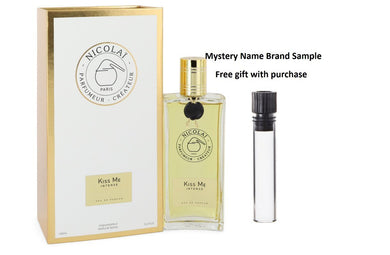 Kiss Me Intense by Nicolai Eau De Parfum Spray 3.4 oz And a Mystery Name brand sample vile
