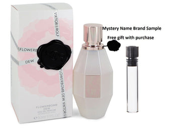 Flowerbomb Dew by Viktor & Rolf Eau De Parfum Spray 1.7 oz And a Mystery Name brand sample vile