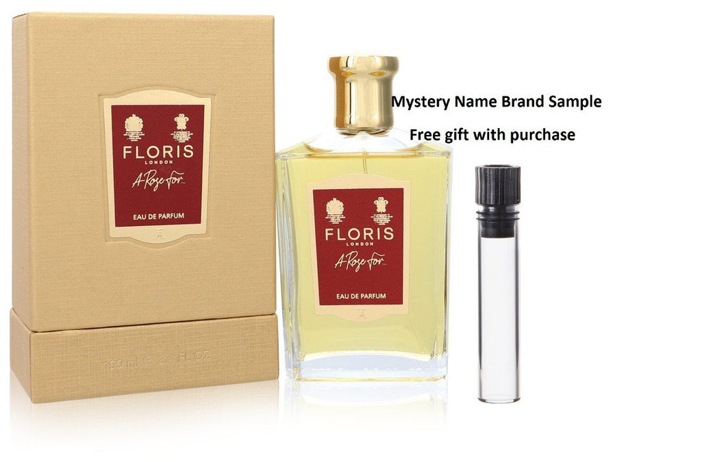 Floris A Rose For... by Floris Eau De Parfum Spray (Unisex) 3.4 oz And a Mystery Name brand sample vile