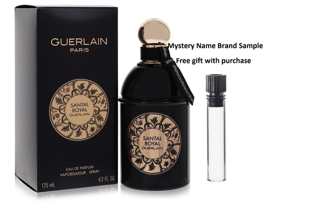 Santal Royal by Guerlain Eau De Parfum Spray 4.2 oz And a Mystery Name brand sample vile