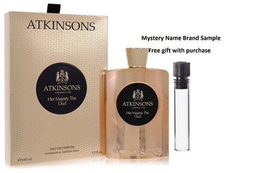 Her Majesty The Oud by Atkinsons Eau De Parfum Spray 3.3 oz And a Mystery Name brand sample vile