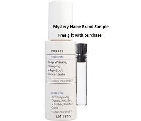 Korres by Korres White Pine Meno-ReversE Deep Wrinkle, Plumping + Age Spot Concentrate 1.01 OZ for WOMEN And a Mystery Name brand sample vile
