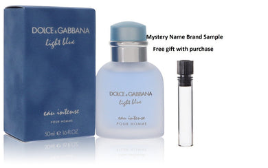 Light Blue Eau Intense by Dolce & Gabbana Eau De Parfum Spray 1.7 oz And a Mystery Name brand sample vile