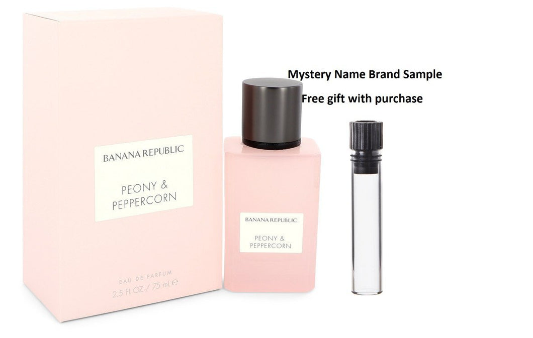 Banana Republic Peony & Peppercorn by Banana Republic Eau De Parfum Spray 2.5 oz And a Mystery Name brand sample vile