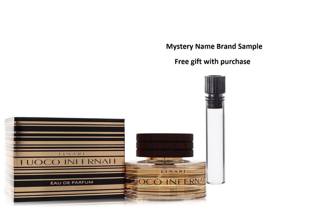 Fuoco Infernale by Linari Eau De Parfum Spray 3.4 oz And a Mystery Name brand sample vile