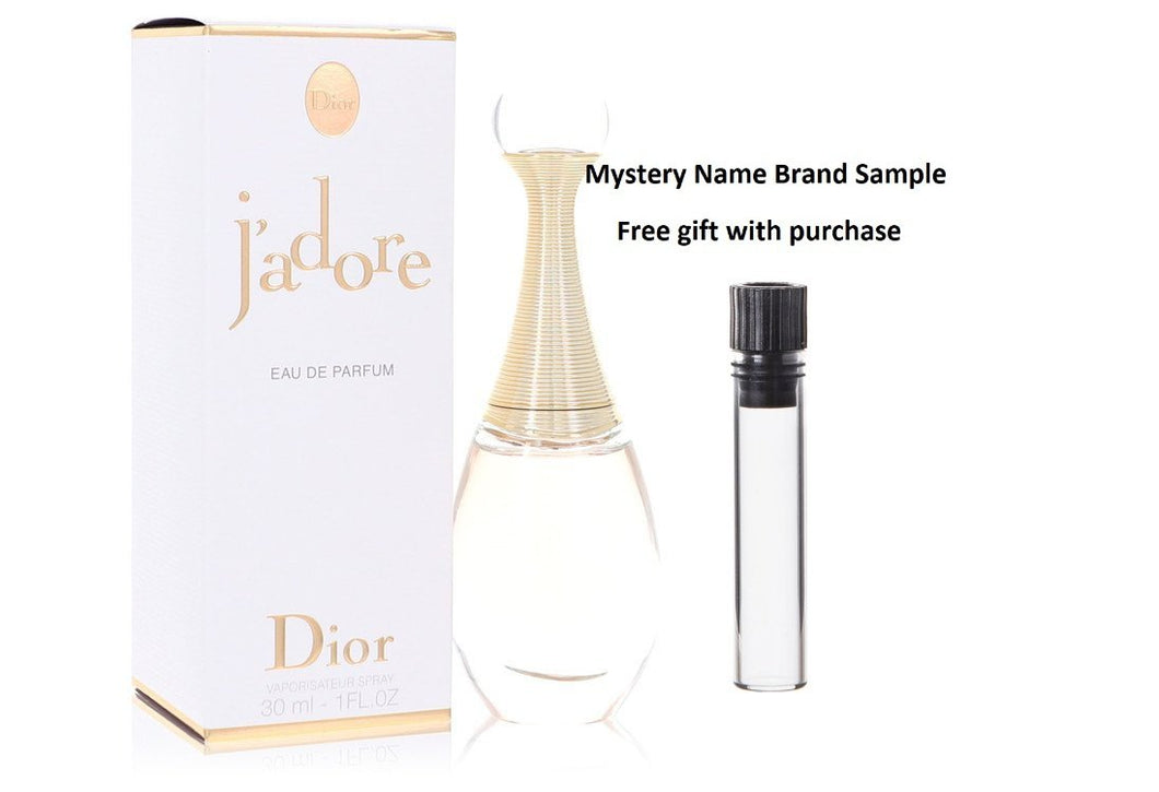 JADORE by Christian Dior Eau De Parfum Spray 1 oz And a Mystery Name brand sample vile