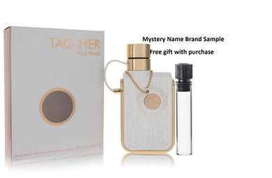 Armaf Tag Her by Armaf Eau De Parfum Spray 3.4 oz And a Mystery Name brand sample vile