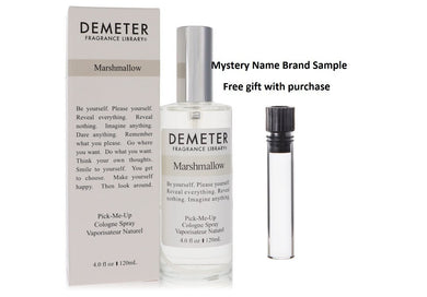 Demeter Marshmallow by Demeter Cologne Spray 4 oz And a Mystery Name brand sample vile