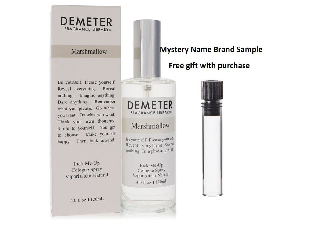 Demeter Marshmallow by Demeter Cologne Spray 4 oz And a Mystery Name brand sample vile