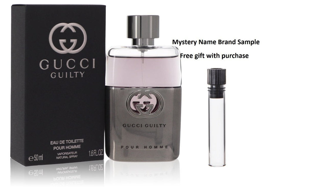 Gucci Guilty by Gucci Eau De Toilette Spray 1.7 oz And a Mystery Name brand sample vile