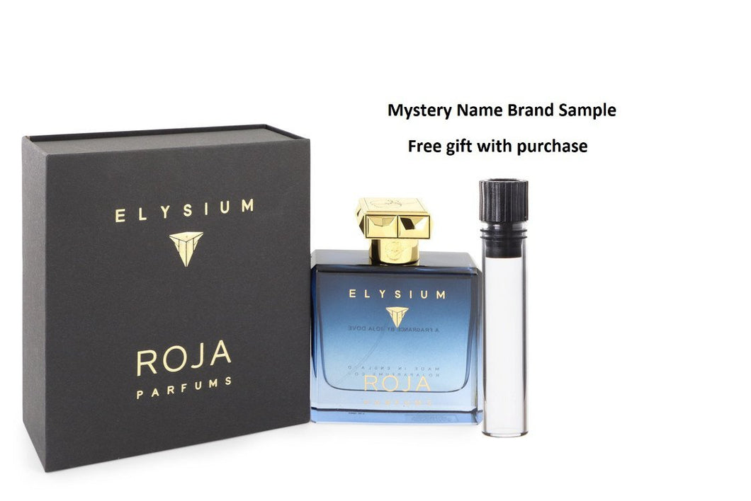 Roja Elysium Pour Homme by Roja Parfums Extrait De Parfum Spray 3.4 oz And a Mystery Name brand sample vile