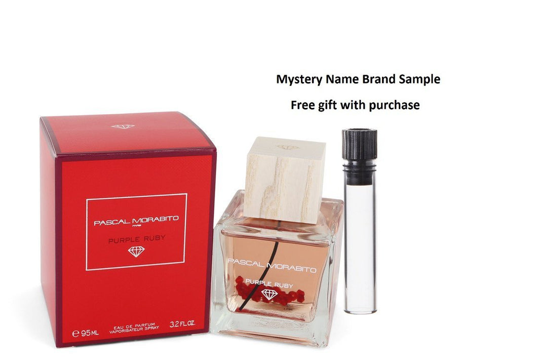 Purple Ruby by Pascal Morabito Eau De Parfum Spray 3.4 oz And a Mystery Name brand sample vile