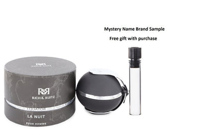 Rich & Ruitz Equator La Nuit by Rich & Ruitz Eau De Parfum Spray 3.33 oz And a Mystery Name brand sample vile
