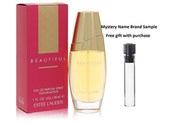 BEAUTIFUL by Estee Lauder Eau De Parfum Spray 1 oz And a Mystery Name brand sample vile