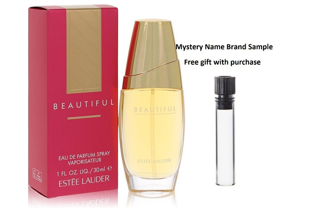 BEAUTIFUL by Estee Lauder Eau De Parfum Spray 1 oz And a Mystery Name brand sample vile