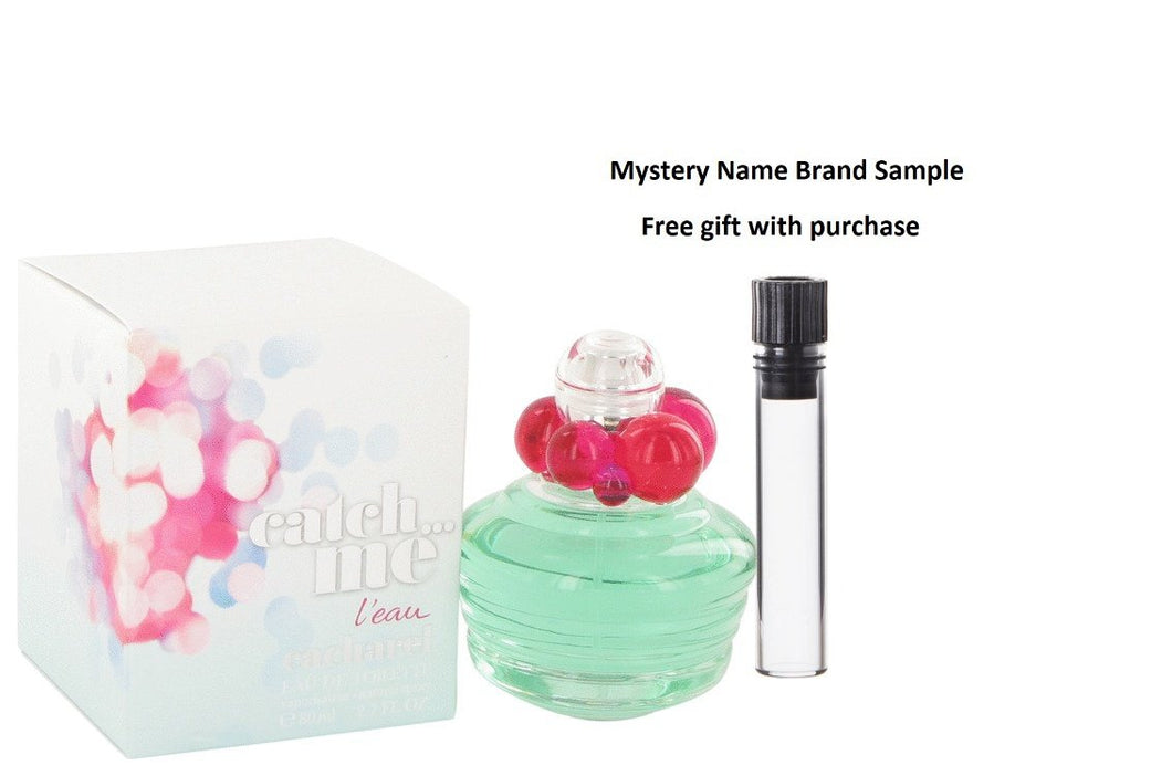 Catch ME L'eau by Cacharel Eau De Toilette Spray 2.7 oz And a Mystery Name brand sample vile