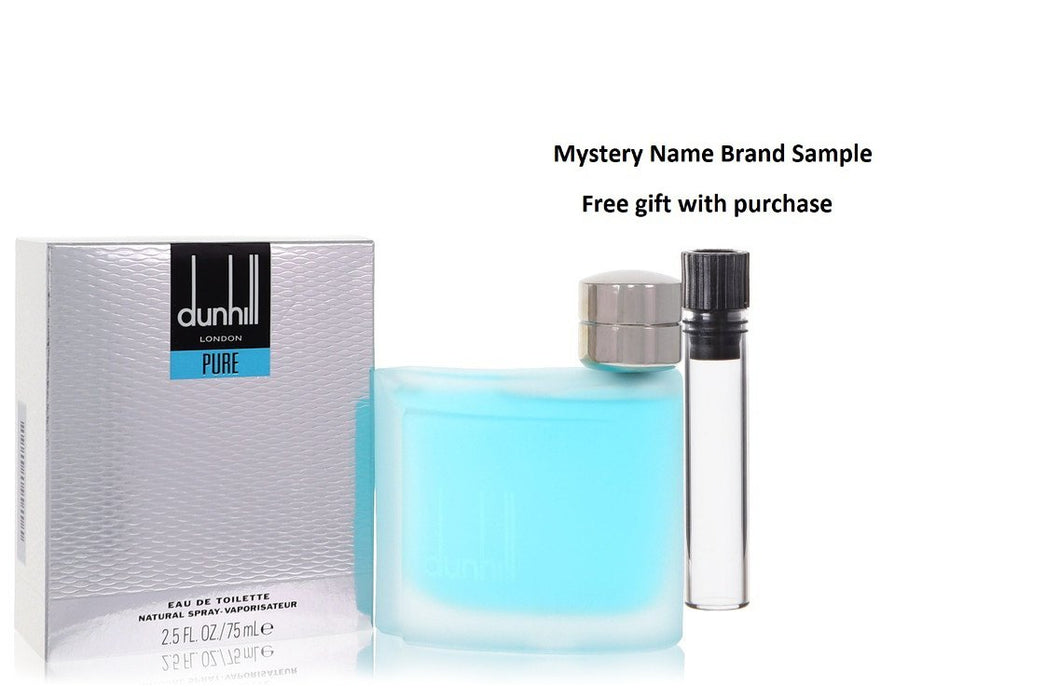 Dunhill Pure by Alfred Dunhill Eau De Toilette Spray 2.5 oz And a Mystery Name brand sample vile
