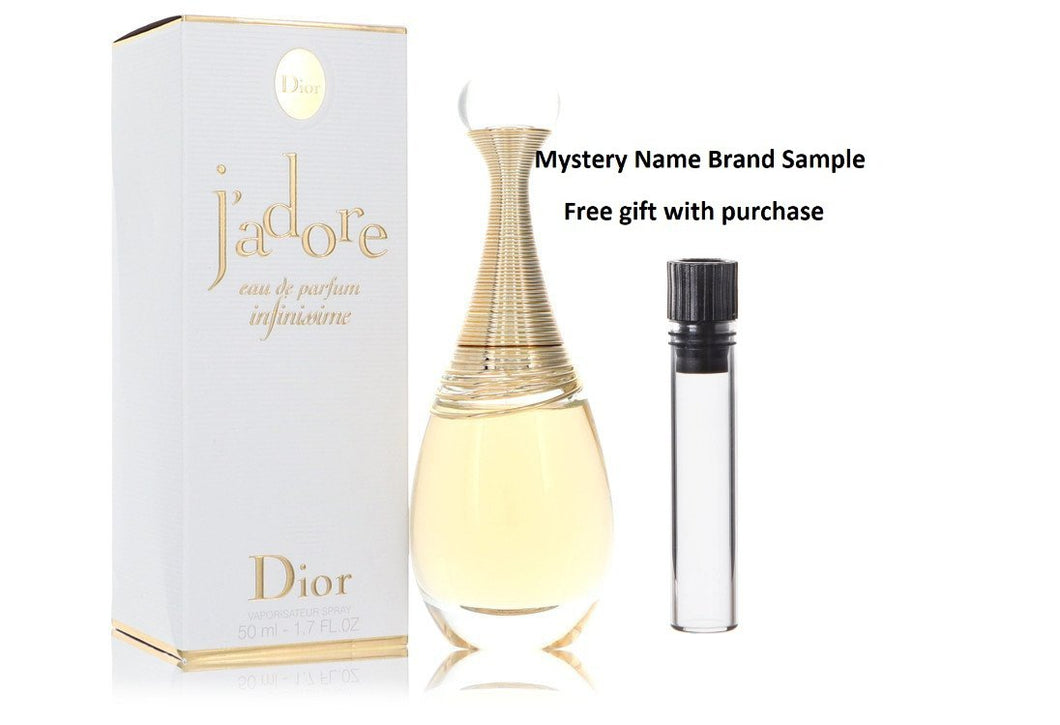 Jadore Infinissime by Christian Dior Eau De Parfum Spray 1.7 oz And a Mystery Name brand sample vile