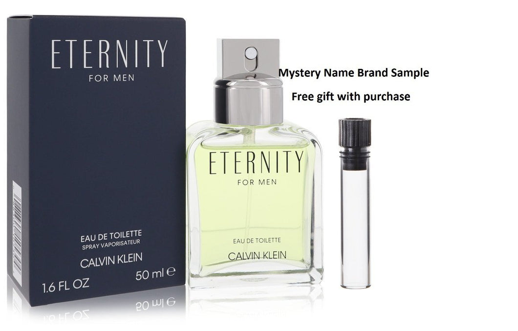ETERNITY by Calvin Klein Eau De Toilette Spray 1.7 oz And a Mystery Name brand sample vile