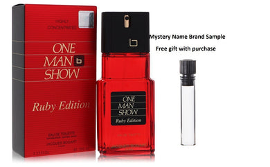 One Man Show Ruby by Jacques Bogart Eau De Toilette Spray 3.3 oz And a Mystery Name brand sample vile