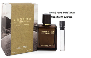 Citizen Jack Absolute by Michael Malul Eau De Parfum Spray 3.4 oz And a Mystery Name brand sample vile