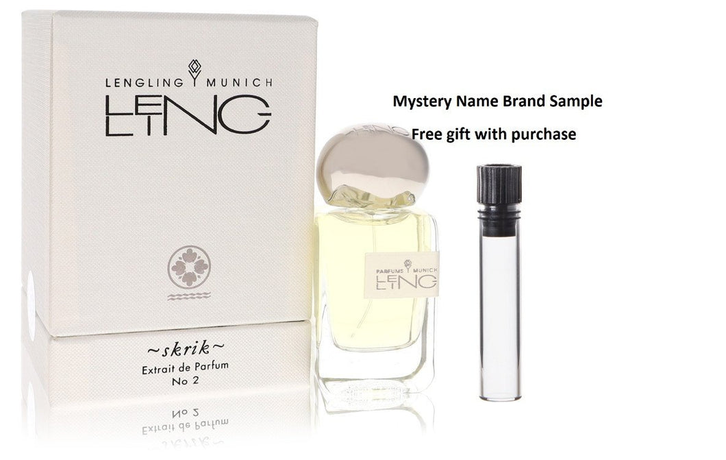 Lengling Munich No 2 Skrik by Lengling Munich Extrait De Parfum (Unisex) 1.7 oz And a Mystery Name brand sample vile