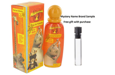 Madagascar 2 by Dreamworks Eau De Toilette Spray 2.5 oz And a Mystery Name brand sample vile
