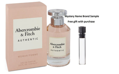 Abercrombie & Fitch Authentic by Abercrombie & Fitch Eau De Parfum Spray 3.4 oz And a Mystery Name brand sample vile