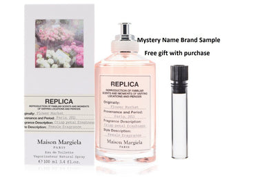 Replica Flower Market by Maison Margiela Eau De Toilette Spray 3.4 oz And a Mystery Name brand sample vile
