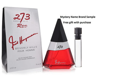 273 Red by Fred Hayman Eau De Cologne Spray 2.5 oz And a Mystery Name brand sample vile