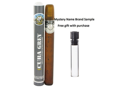Cuba Grey by Fragluxe Eau De Toilette Spray 1.15 oz And a Mystery Name brand sample vile