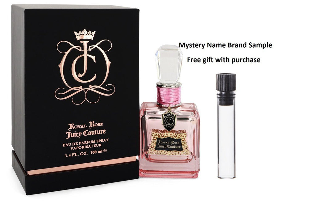 Juicy Couture Royal Rose by Juicy Couture Eau De Parfum Spray 3.4 oz And a Mystery Name brand sample vile