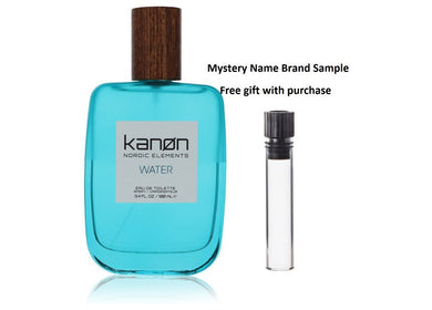 Kanon Nordic Elements Water by Kanon Eau De Toilette Spray (Unisex) 3.4 oz And a Mystery Name brand sample vile