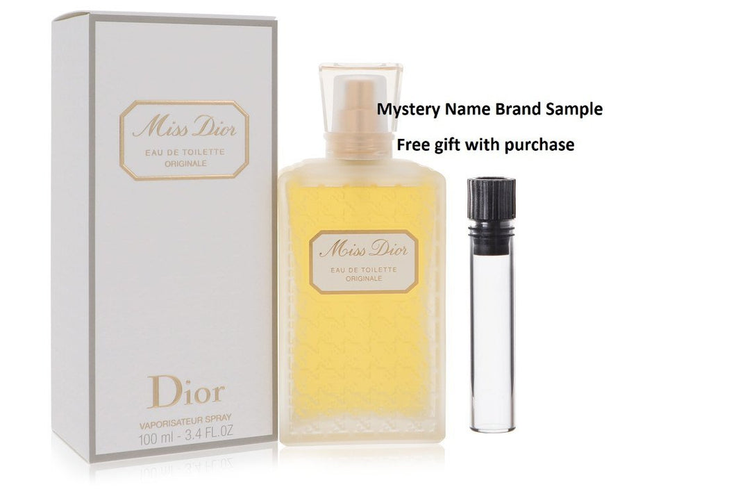 MISS DIOR Originale by Christian Dior Eau De Toilette Spray 3.4 oz And a Mystery Name brand sample vile