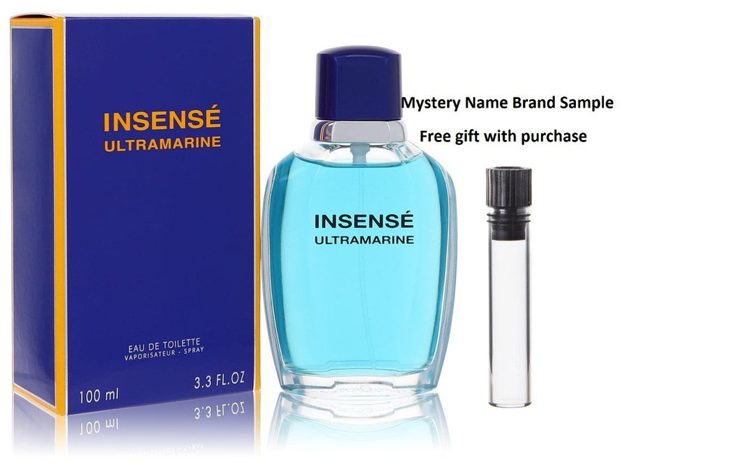 INSENSE ULTRAMARINE by Givenchy Eau De Toilette Spray 3.4 oz And a Mystery Name brand sample vile
