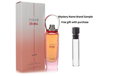 Piece Unique by Parfums Gres Eau De Parfum Spray 1.69 oz And a Mystery Name brand sample vile