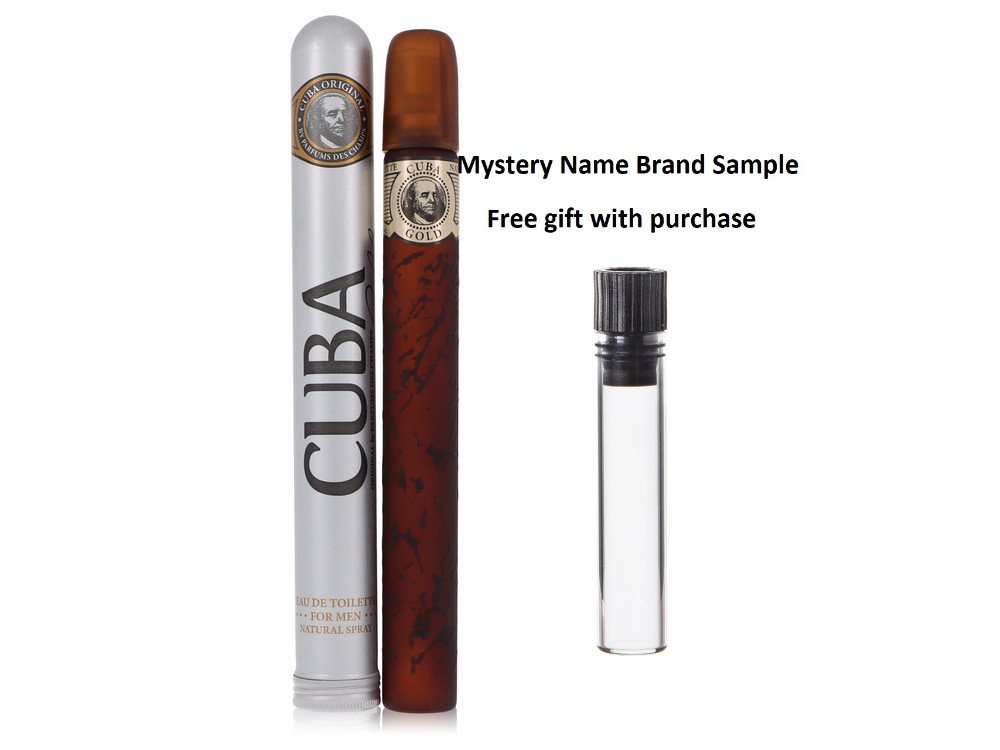 Cuba Gold by Fragluxe Eau De Toilette Spray 1.15 oz And a Mystery Name brand sample vile