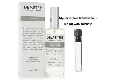 Demeter New Car by Demeter Cologne Spray (Unisex) 4 oz And a Mystery Name brand sample vile